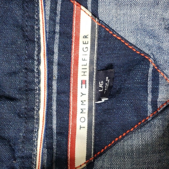 Tommy Hilfiger Short Sleeve Stripe Button Down Shirt - Picture 4 of 11